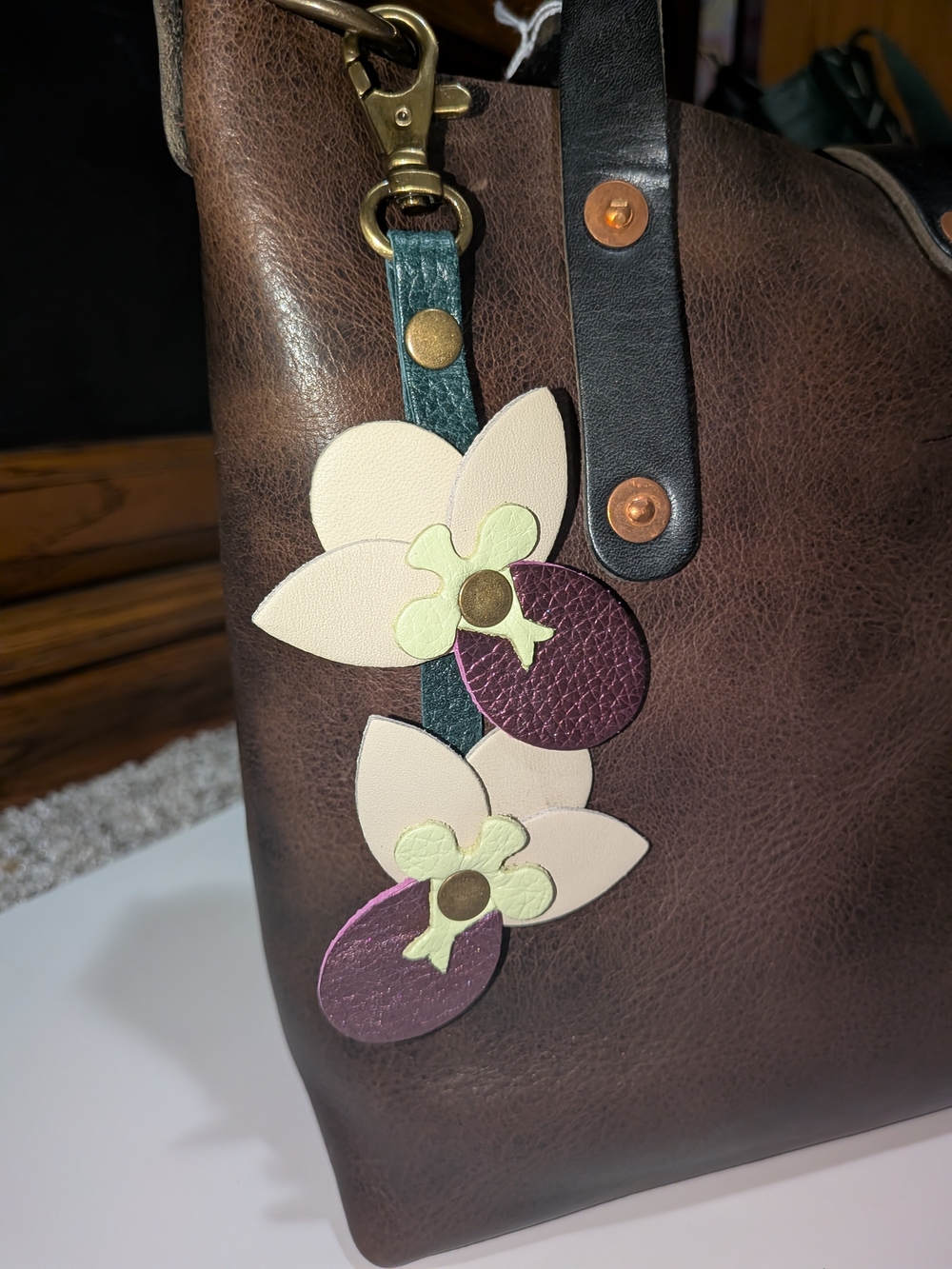 Portland Leather Bag Flair Lady Slipper Orchid